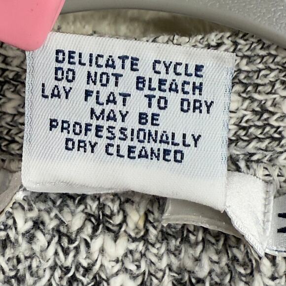 Vintage 90s Calvin Klein Gray Oversize Cardigan Sweater Preppy Academia Sporty M - Picture 5 of 7